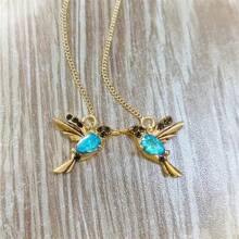 1 par de pendientes colgantes con diseño elegante de colibrí, incrustados con circonita cúbica brillante, un regalo delicado y encantador para mujeres