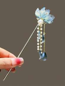 New Chinese Style 2025 Modern Simple Magnolia Flower Shaped Hair Stick/Clip, Versatile, Chinese Traditional Style Hair Accessory - Multicolor - View 3