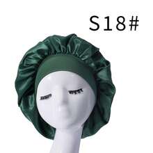 1/2/6 件女士纯色宽边弹力帽 - 丝滑缎面睡眠帽，适合日常护发，柔软透气，时尚睡衣配饰