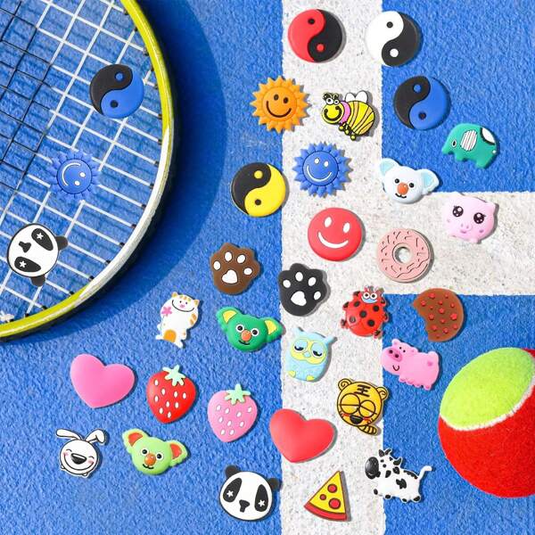 1/2/4/6/12PCS,Tennis Racket Shock Absorber Set, Unique Product Design, Tennis Shock Absorber, Top Players On The Tennis Court, Outdoor Sports Accessories, Perfect Tennis Gift, Tennis Racket, Tennis Accessories, Fall, Women's Sports, Beach Party
