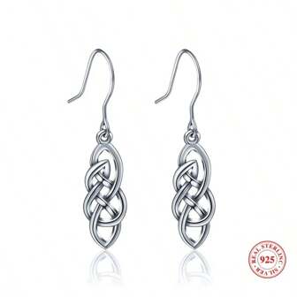 Orecchini asimmetrici geometrici alla moda e raffinati in argento sterling 925, gioielli in argento puro di qualità personalizzata di alta classe, anti-allergenici
