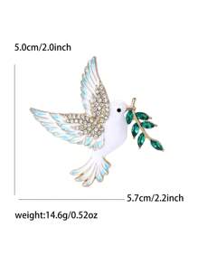 1 Peça Broche de Paz com Pedrinhas para Mulheres, Broches de Animais, para Bolsas, Suéteres, Casacos, Chapéus, Sapatos, Vestidos, Ternos