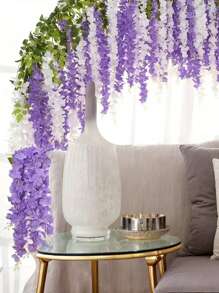 3/6/12 piezas Racimos de Flores Colgantes de Glicinia Púrpura a Granel, Vid Artificial de Glicinia Colgante, Guirnalda de Flores de Seda para Fiesta, Boda, Jardín, Decoración del Hogar, Día de San Valentín, Regalo, Cumpleaños, Graduación