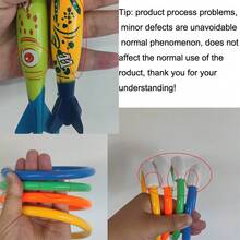 3/4/5/6/8/24 件游泳池玩具夏季潜水玩具水下潜水玩草玩具游泳屏气锻炼工具，儿童夏季游泳池鲨鱼形潜水玩具，水下抓取游戏玩具，夏季潜水池下沉环套装，泳池玩具，儿童玩具，泳池，泳池玩具，沙滩玩具 - 彩色 - 查看 13