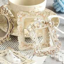 40Pcs Vintage Paper Scrapbook Collage Paper Hollow Photo Frame Materials Lace Frames Background Decorative Paper For Journal Crafts Scrapbook Supplies - nhiều - Xem 7