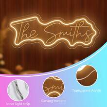 定制霓虹灯，个性化电池供电霓虹灯，定制婚礼情人节霓虹灯，万圣节圣诞节霓虹灯装饰 - 可调光LED壁灯，适用于房间装饰、卧室装饰、婚礼、生日派对、角色扮演派对和日常装饰