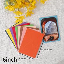 5/10 Pcs Set Embossed Cardboard Photo Frames, Colorful Wall Decor Picture Frame Set For Home, Family, Pets, Couple Photo, Creative Gift - Black - View 21