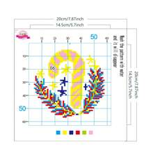 [圣诞十字绣] 圣诞节 DIY 1 套印花十字绣套件 | 11CT 中网格 3 股刺绣初学者套件适用于客厅墙壁家居装饰 - DIY 十字绣工艺套件