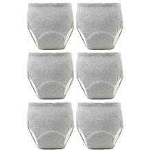 6件柔软训练裤，透气可洗幼儿训练裤，四季皆宜，混色，送给男宝宝和女宝宝的理想礼物，针织面料，防漏，布尿布替代品