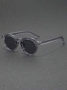 1pc 2025 Summer Minimalist Retro Round Rivet Fashion Fashion Glasses, Versatile For Daily, Outdoor, Street, Holiday Party, Personalized - Multicolor - View 12