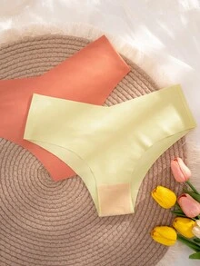 21条/套女士纯色自粘舒适内裤 - 彩色 - 查看 6