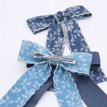 3 pièces Pinces à cheveux en tissu de jean, Pinces à queue de cheval haute, Accessoires cheveux, Pinces pince-canard, Pinces pour cheveux, Pinces à cheveux