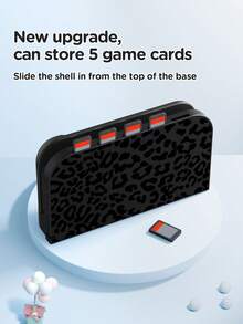 Accessories For 2 (2025), Black Leopard Print Pattern, Compatible With Switch 2 / Switch OLED / Switch NS Console Protective Case, Storage Bag, And Cartridge Slot Base Cover. Protect Your Beloved Console And Also An Excellent Gift Compatible With Switch Players. - Multicolor - View 6