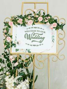 8/4/2 szt. Sztuczny wieniec z róż, jedwabny sztuczny pnącze róż, dekoracja łuku weselnego, tło ogrodowe (różowe); Różowy wieniec z róż, sztuczna jedwabna pnącza róż, wisząca girlanda na łuk weselny, ogród, zaręczyny, dekoracja przyjęcia; Różowy wieniec z róż, sztuczna pnącza róż, przyjęcie herbaciane, walentynki, urodziny, dekoracja na ukończenie szkoły