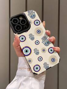 1 件白色和蓝色恶魔之眼条纹经典防摔软保护手机壳,适用于 Apple 且防水防震防刮 - 彩色 - 查看 4