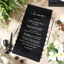 Reserved Signs For Wedding Reserved Memorial Wedding Chair Sign With Love From Heaven Cotton Linen 15 X 50 Inch Save A Seat For Someone In Heaven Seating Decoration(White,Simple) - 黑色 - 查看 3