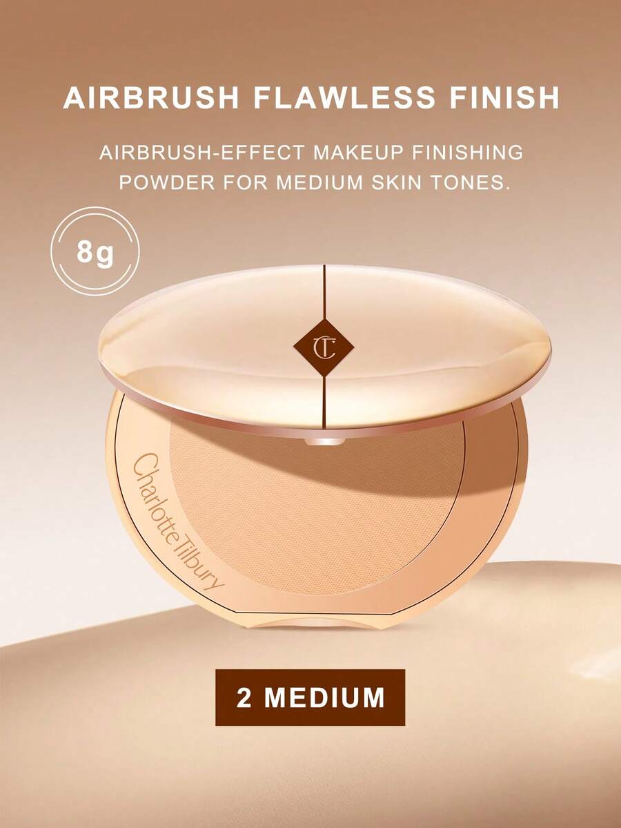 Charlotte Tilbury Polvos de acabado perfecto sin defectos, micro-polvos para un cutis perfecto #2 - 0.28 Oz/8g - 2 MEDIANOS - Ver 1