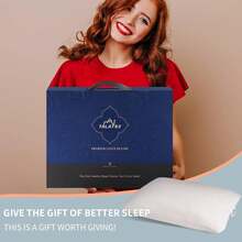 Talatex Talalay 100% Natural Premium Adjustable Latex Pillow, Shredded Latex Pillow Helps Relieve Pressure, Perfect Package Best Gift With Removable  Cover (SilkStrand, Queen) - Multicolor - View 10