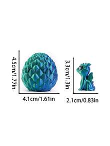 1pc 3D Printed Dragon Egg Hatching Set, Can Open Dragon Eggs With Cute Dragon Models, Creative Model Fantasy Decorations, Suitable For Home And Office Decoration, Unique Gifts And Handicrafts (Random Eye Colors)