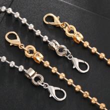Minimalistisches Perlendesign Edelstahl Goldfarben Handtaschen Tragegurt, verstellbare Metall Kette Schulterriemen Zubehör für DIY Umhängetaschen, stilvoll & langanhaltend für Anfänger, Büromitarbeiter, Teenager, College-Mädchen, Geschenk