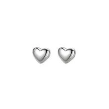1 Paio di Orecchini A Perno In Metallo Con Forma Di Cuore Minimalista, Adatti Per L'Uso Quotidiano