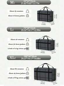 1 pièce Grand sac de rangement, sac de déménagement pour vêtements et couettes de la maison, sac de bagage imperméable et anti-humidité pour dortoir, grand sac à main, sac à main décontracté, sac de courses, sac à main carré, feutre épaissi, confortable à porter, lignes lisses, bords découpés à la main, beau et atmosphérique, adapté au stockage portable lors des voyages. Sac de voyage, sac de vacances, sac de bagage pour femmes - Multicolore - Voir 6