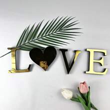 1 Piece 3D Acrylic Mirror Letter Art Wall Sticker - Light And Shadow Intertwined Space Aesthetic Symbol, Gold/Silver/Black/Rose Gold Oversized Letters Self-Adhesive Home Decorative Letter Logo Art Sticker, Artistic 3D Thickened Acrylic Mirror Letters Wall Sticker (3.93/5.9/7.87/11.81 Inches)
