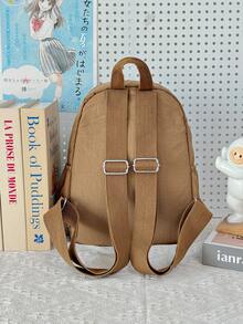 大容量背包多功能时尚男女通用旅行包，2025年新款 - 棕色 - 查看 8