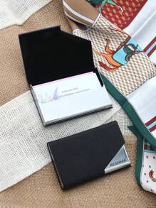 1 Business Card Holder, Customized With Name And Company Name, Ladies' Business Card Holder, Business Card Box, Men's Business Card Holder, Metal Business Card Holder For Credit Cards, Can Be Given As A Business Gift, Has Commemorative Significance, Deepens Mutual Impressions And Promotes Cooperative Relationships., Back To School, School Supplies