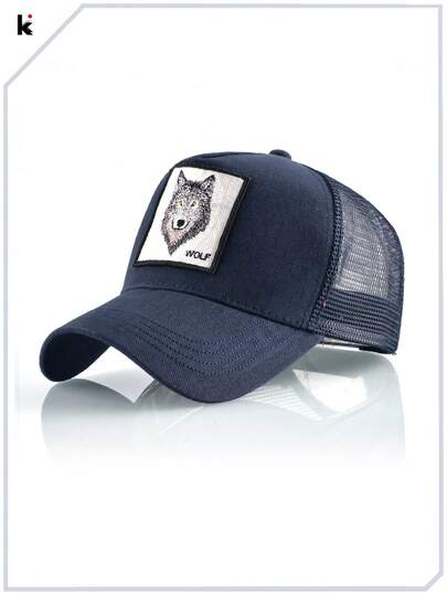 KKISSBAOBEI قبعة بيسبول قابلة للتعديل بطرز الذئب ، قبعة شاحنة للخارج والشاطئ والرياضة ، للرجال والنساء خلال الربيع والصيف