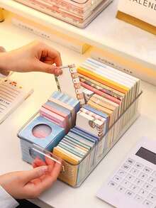 1pc Transparent Stackable Stationery Storage Box, Large Capacity Desktop Storage Box, Multifunctional Storage Box, Suitable For Storing Cosmetics, Stationery Supplies, Sticky Notes Files, Other Miscellaneous Display Racks. Suitable For Home, Campus, Office,For Back To School