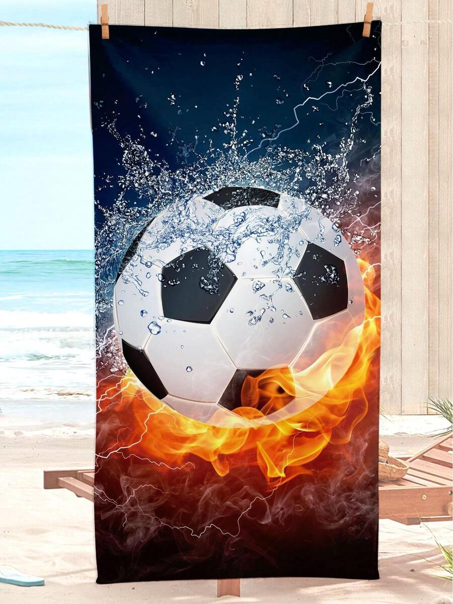 Square Large Beach Towel, Super Soft Fibre Beach Blanket Towel, Summer Beach Quilt With Printed Pattern - Multicolor - View 1