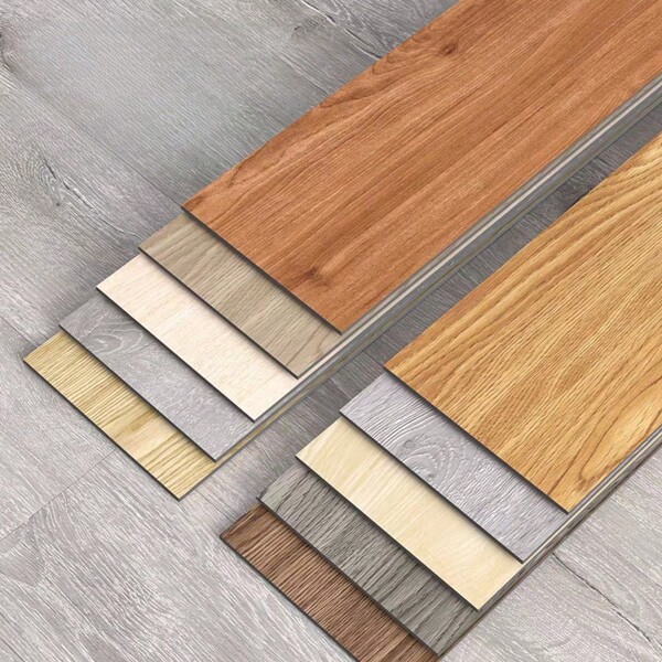 10PCS 51cmx15cm Peel And Stick Flooring Wood Grain Plank Flooring PVC Self-Adhesive Flooring DIY Installation For Bathroom Kitchen Indoor Area Residential Kitchen Accessories Kitchen Items Kitchen Decor Floor Tiles