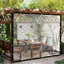 1 pezzo, Telone trasparente impermeabile in PVC per copertura di piante, serre e altre applicazioni in giardino. Telone resistente all'acqua, alla polvere, alla pioggia e ai raggi UV.