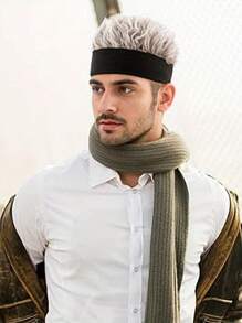 Męska dzianinowa czapka beanie z peruką, czapki beanie do hip-hopu, modny dodatek do kostiumu