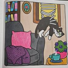 Neues freches Katzen Malbuch, ein Segen für Katzenliebhaber und Malbegeisterte, beinhaltet gemütliche Momente mit schelmischen Katzengefährten, Malbuch für Erwachsene, Lernspielzeug für Kinder, Familienzusammenkunft, Geschenk zum Schulanfang, Malbuch, Schulmaterial