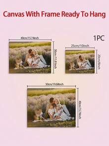 1 件定制照片到画布打印 - 个性化肖像墙艺术带包裹框架，经典家居装饰卧室、客厅、宿舍 - 生日、节日、朋友和家人的完美礼物，图片墙装饰，宿舍装饰，鲜艳的色彩质量