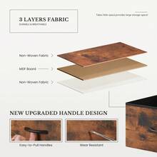 OLIXIS Tall Black Dresser For Bedroom With 10 Drawers, Chest Of Drawers, Dressers Bedroom Furniture, Storage Organizer Unit With Fabric Bins For Closet, Hallway, Living Room, Entryway - 棕色 - 查看 4