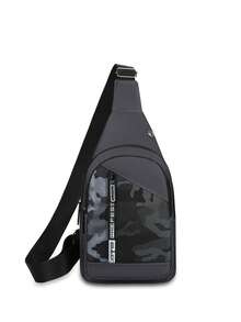 New Fashion Camouflage Pattern Multi-Function Messenger Bag, Men Shoulder Bag With High-Quality Strap, Large Capacity Crossbody Bag, Water-Resistant Casual Travel Chest Bag, Ideal Gift For Men, Suitable For Outdoor, Camping, Travel, And Daily Use Streetwear