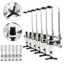 Wall-Mounted Bottle Rack And Dispenser, 1.5 Oz Bottle Dispenser, Wall-Mounted Bottle Rack, Dispenser, Aluminum Bar Butler For 6 Bottles, Wall-Mounted Drink Holder, Wine Bottle And Alcohol Beverage Dispenser For Party Bars, Suitable For Cocktail, Bar, And Catering Businesses (Wall-Mounted, Suitable For Bottles Of Different Sizes) - Silver - View 4
