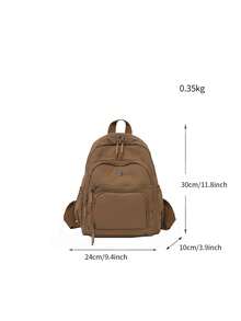 大容量背包多功能时尚男女通用旅行包，2025年新款 - 棕色 - 查看 5