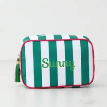 1pc Women'S Simple And Fashionable Striped Tassel Large-Capacity Cosmetic Bag Portable Toiletry Bag Suitable For Women College Students High School Students Outdoor Travel Vacation Home Storage School Dormitory Bathroom Essential Exclusive Customized Gift,Multifunction,Versatile,Large Capacity,Lightweight,Functional,Practical,All-Purpose,Colorful,Cute,Adorable,Contracted,Funny,Kawaii,Y2K,Minimalist,Commuting,Business Casual,Basics,Custom,Personalized,Unique,Customized,Ideal Gifts For Him,Ideal Gifts For Her,Her,Boyfriend,Girlfriend,Family,Friends,For Anniversaries,For Birthdays,For Holiday/ Vacation,For Outdoors/Outings/Travel/Hiking/Stadium/Sports/Climbing,For Business/Commute/Work/Office,Travel,Delicate Romance,Bags & Luggage,Customized Toiletry Bags - Multicolor - View 17