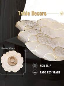 2 قطعة/6 قطع من الفرش المائدة المزينة بتصميم الزهور الذهبية، عالية الجودة، مقاومة للماء، مانعة للانزلاق، مقاومة للحرارة، قابلة للمسح من البي في سي لديكور الغرف، طاولة الطعام، الديكور المنزلي، مناسبة للأعياد والحفلات وأعياد الميلاد والزفاف والمناسبات