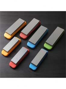 Portable Double-Sided Whetstone, High Hardness Knife Sharpener, High-Quality Double-Sided Oil Stone, Non-Slip Base, Convenient For Home Use, Suitable For Precise Grinding Of Various Knives, Very Suitable For Home Kitchens And Restaurants.