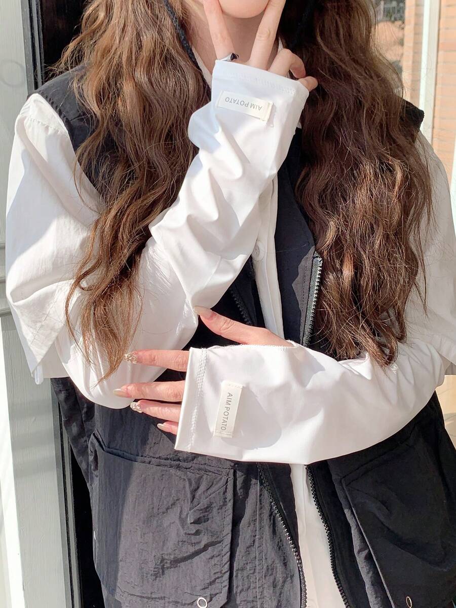 1雙特長版冰絲防曬防UV涼感袖套遮陽手套,夏季純棉薄款冰絲防曬遮陽手袖套,男女通用加長版手套,開車手臂護具,寬版素色冰絲防UV防曬袖套,女款夏季寬鬆開車騎行手臂護具,冰絲遮陽防UV手臂護具,大尺碼騎行開車手臂護具,冰絲防UV袖套 - 彩色 - 查看 1