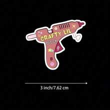 3inch "Crafty Lil' Sticker. Perfect For Showcasing Your Creative Side! Use It On Art Supplies, In Your Craft Room, Or During DIY Projects. Ideal For Artists, Crafters, And Anyone Who Enjoys Hands-On Activities. Categories: Humorous Stickers, Artistic Art, Lifestyle Designs, Playful Quotes. This Sticker Celebrates Creativity And Adds A Fun Element To Your Crafting Supplies." - 3inch/7.62cm - View 8