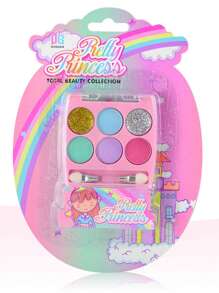 Cosméticos infantis, Maquiagem para crianças, Batom, Sombra para os Olhos, Blush em Pó, Kit de Maquiagem para Crianças para Meninas, Kit de Maquiagem para Crianças, Brinquedos que simulam Maquiagem, Presentes de Natal/Ano Novo/Aniversário, Adequado para idades entre 3 e 8 anos para Fantasiar-se, Brincar e Fazer Festa, Brinquedos Presentes de Natal e Aniversário para Meninas de 4, 5, 6, 7, 8, 9 e 10 anos, Brinquedos de Maquiagem Lavável para Crianças, Maquiagem para Crianças, Maquiagem para Crianças, Conjunto de Maquiagem para Crianças