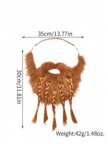 1 pièce Fausse moustache et sourcils réalistes, convient pour Halloween, Noël, Nouvel An, costume de bal masqué, fête de festival