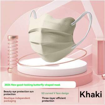 xxy 50 st/förpackning; Maskstorlek: Bredd 9,5 cm, längd överst 17,8 cm, längd underst 19 cm; Fjärilsformad, förskönande och skyddande ansiktsmask, flerfärgade alternativ för att möta människors strävan efter estetik och individualitet. Samtidigt som den skyddar hälsan, visar den även upp personlig modekänsla; Ergonomisk design för en bekväm och snygg maskprodukt.