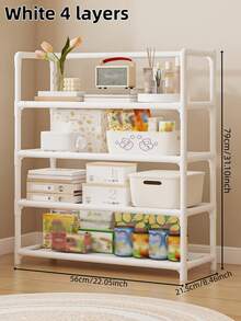 1件【2025畅销款】多层收纳架，宿舍必备节省空间家居收纳架|浴室、厨房、卧室多功能搁架单元 - 彩色 - 查看 10